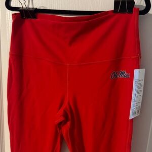 Lululemon Red Align HR Pant 25" with Ole Miss logo size 14 NWT HOTTY TODDY
